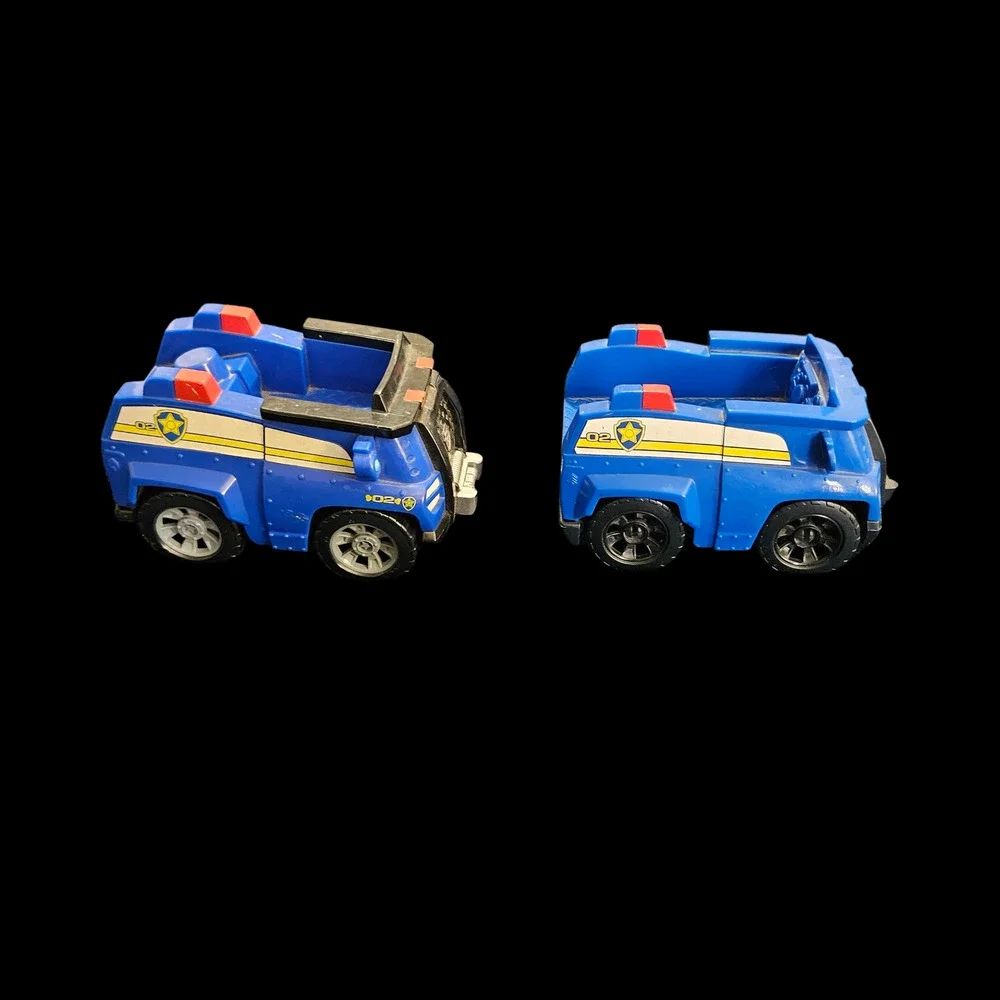 Paw Patrol Chase Police Cruiser Lot of 2 Mini Vehicles – Blue Rescue Trucks
